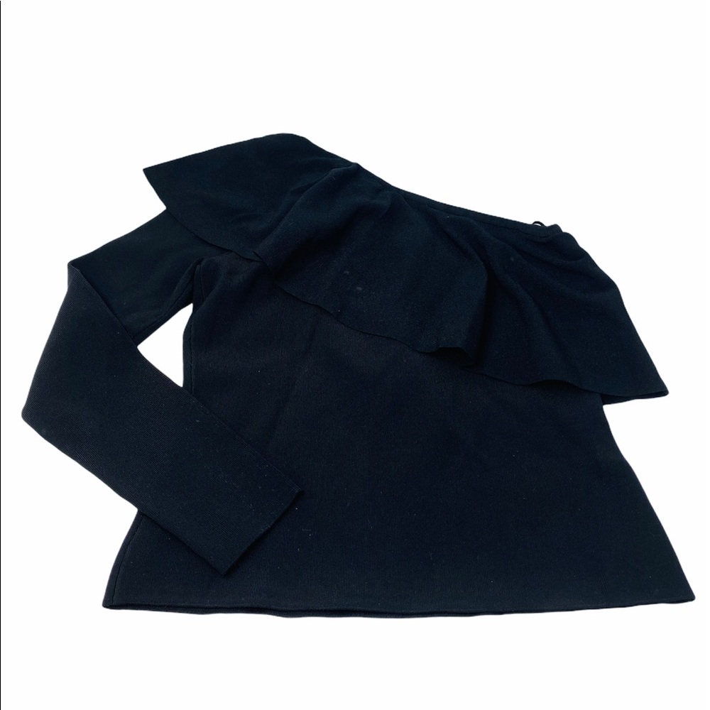 MILLY*One Shoulder Long Sleeve Knit Top**Med $348 - Picture 5 of 6